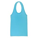 Girls' Circo Solid Halter Top - Aqua