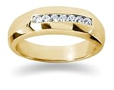 0.25 ctw. Men's Round Diamond Wedding Band in 18K Yellow Gold