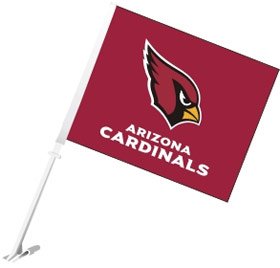 Arizona Cardinals Car Flag Vibrant Colors & Features the Team Logo Made with Sturdy Nylon