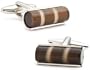 Mocha Catseye Tube Cufflinks - Specialty Formal Wear - Cufflinks
