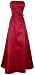 50's Strapless Satin Long Gown Bridesmaid Prom Dress Holiday Formal - M
