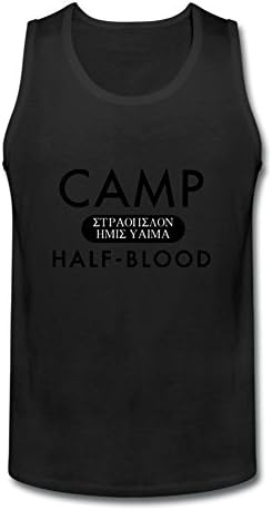 Qiaour Men's Camp Half-Blood Logo Vest Black S