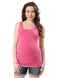 Motherhood Maternity: Sleeveless Scoop Neck Side Ruched Maternity Tank Top
