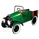 Charm Co. Classic Green Metal Pedal Pick Up Truck