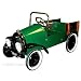 Charm Co. Classic Green Metal Pedal Pick Up Truck