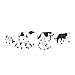 Bachmann Trains Cows - Black and White