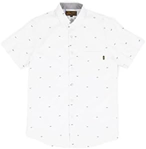 Benny Gold Mens Paper Plane Short-Sleeve Woven Shirt X-Large White