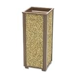 Indoor/Outdoor Sand Urn, 2.5 Gallon, 10x24, Natural Stone, Brown URIR40201