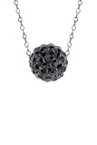 Authentic Black Diamond Color Crystals , Includes Sterling Silver Chain 18 Inches Rolo. Now At Our Lowest Price Ever but Only for a Limited Time!