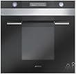 Smeg Linear Design SCP111NU2 24in Single Electric Wall Oven, Convection - Black