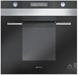 Smeg Linear Design SCP111NU2 24in Single Electric Wall Oven, Convection - Black