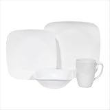 Corelli Square 16-piece china set, service for 4 includes Corelli's Square Pure White 16 Corelli Square 16-piece china set, service for 4 includes Corelli's Square Pure White 16