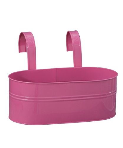 Siena Garden 722630 Blumenkasten oval pink inkl. Halter