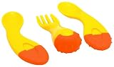 from Healthy Eating Healthy Eating FORK & SPOON Set - Yellow/Orange
