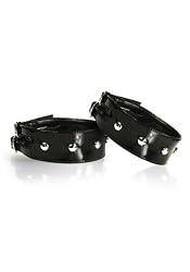 Black Patent Studded Ankle Cuff