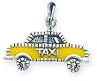 Sterling Silver Yellow Enameled Taxi Charm