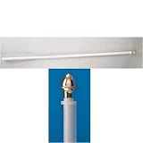 6ft White Fiberglass Marching Band Pole