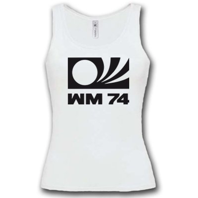 DEUTSCHLAND MOTIV 4 Damen Tank Top Weiss / Schwarz-Rot-Gelb Gr. L