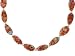STERLING SILVER ORANGE AND MULTI COLOR VENETIAN GLASS WITH STERLING SILVER BEADS ADJUSTABLE NECKLACE