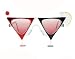 Martini Black and Red Glasses