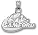 Samford Bulldogs Solid Sterling Silver ''SAMFORD'' Bulldog 1/2'' Pendant