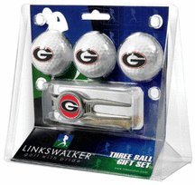 Georgia Bulldogs 3 Ball Golf Gift Pack With Kool Tool