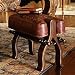 Cedar and leather bar stool, 'Pyramids'
