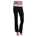 ALO Women's Color Blocked Waist Pants - Black/ Pink Lady XL