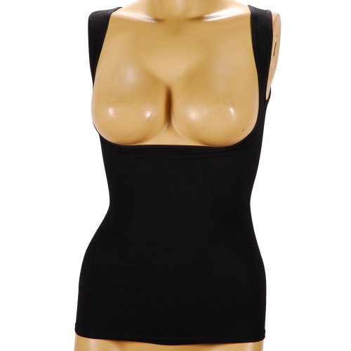 Slimming Tummy Firm Control Underbust Body Shaper Vest Shapewear (Black)