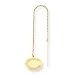 14K Chicago Bears Round C Threader Earrings