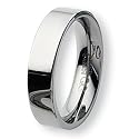 Flat Polished Tungsten Carbide Ring (6.0 mm) - Sizes 6-13