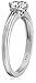 Amazon Collection Platinum-Plated Sterling Silver Round-Cut Swarovski Zirconia Solitaire Engagement Ring (1 cttw)