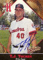 T.J. Tucker, Harrisburg Senators - Expos Affiliate, 2001 Multi-Ad Sports Autographed Card