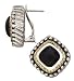 925 Silver & Onyx Earrings with 18k Gold Accents