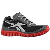 Reebok RealFlex - Men's ( sz. 06.5 Width - D, Black/Tin Grey/Rivet Grey/Excellent Red )