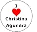 I Love Christina Aguilera Pinback Button Heart Pin