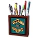 TNMGraphics Art Deco Plus - Golden Stained Glass - Tile Pen Holders-5 inch tile pen holder