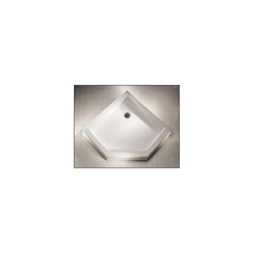 American Standard 4242.NEO.021 Neo Angle Shower Base, Integral Water Retention And Tiling Flange, Shower Drain, Bone