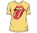 Rolling Stones Yellow Overdye Fitted Jersey T-Shirt, Size: Medium