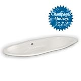 American Bath Factory B5-5723-BX-LH Grenada Champagne Drop-In Bathtub, Bisque, Left Blower
