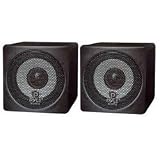 Pyle Home PCB3BK 3-Inch 100-Watt Mini Cube Bookshelf Speakers – Pair (Black)