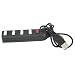 4 Port Power Strip USB Hub for Xbox 360/PS3 - Black