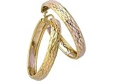Jewelry : Signature Diamond Cut Flex Hoop 18K GOLD OVER STERILNG