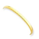 14k 3mm Heart Patterned AdjuStable Baby Bangle