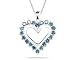 1.00 Carat Blue Diamond Heart Pendant in 14K White Gold