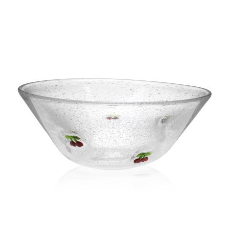 Cherry Bubble Glass Bowl