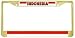 Indonesia Indonesian Flag Gold Tone Metal License Plate Frame Holder