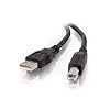 C2G 3m USB 2.0 A/B Cable - Cable USB (USB A, USB B, macho/macho, Negro, 0.12 kg)