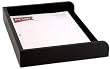 Black Leather Side Load Letter Tray