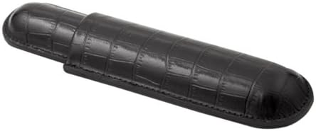 Wilouby Men's Cigar Tube in Italian Genuine Leather Black